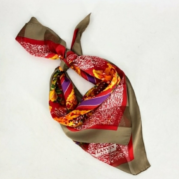 LANVIN Vintage Silk Scarf - Picture 2 of 7
